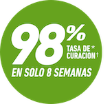 Icono de tasa de curación del 98%.