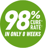 98% cure rate icon.
