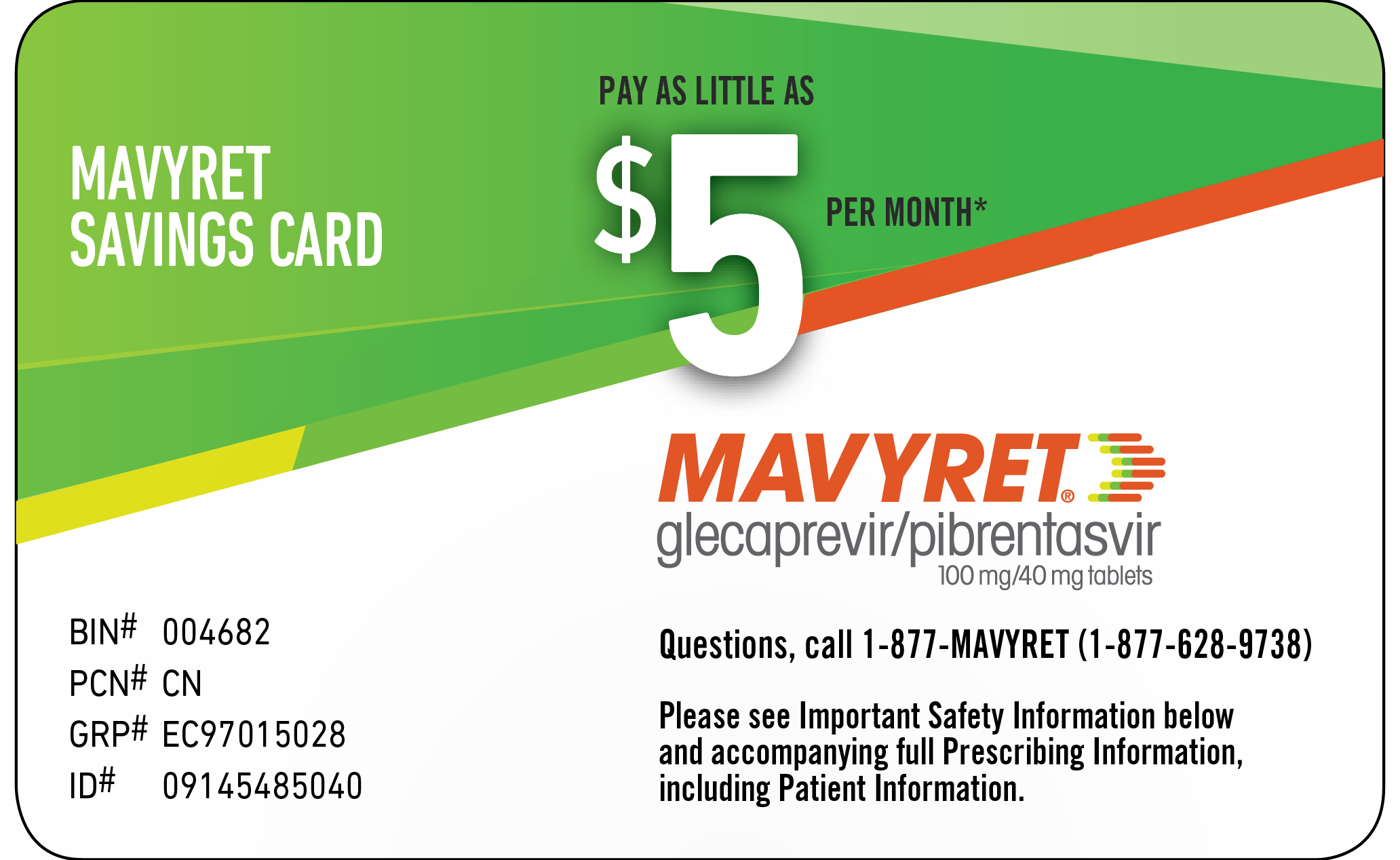 MAVYRET Copay Savings Card